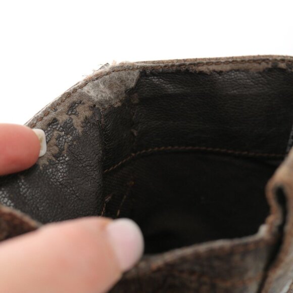 Steve Madden Womens Brodiee Riding Boot Size 9.5 Brown Tan Crackle Distressed - Picture 12 of 12